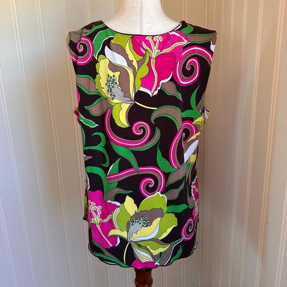 Vintage 90s/Y2K Boho Brown Top L - Picture 5 of 6